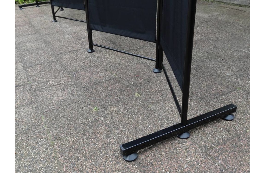 Breed Kamerscherm Zwart
