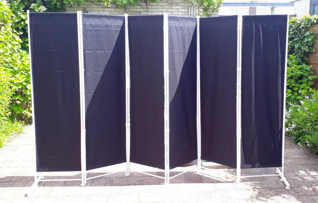Breed Kamerscherm Donker Blauw