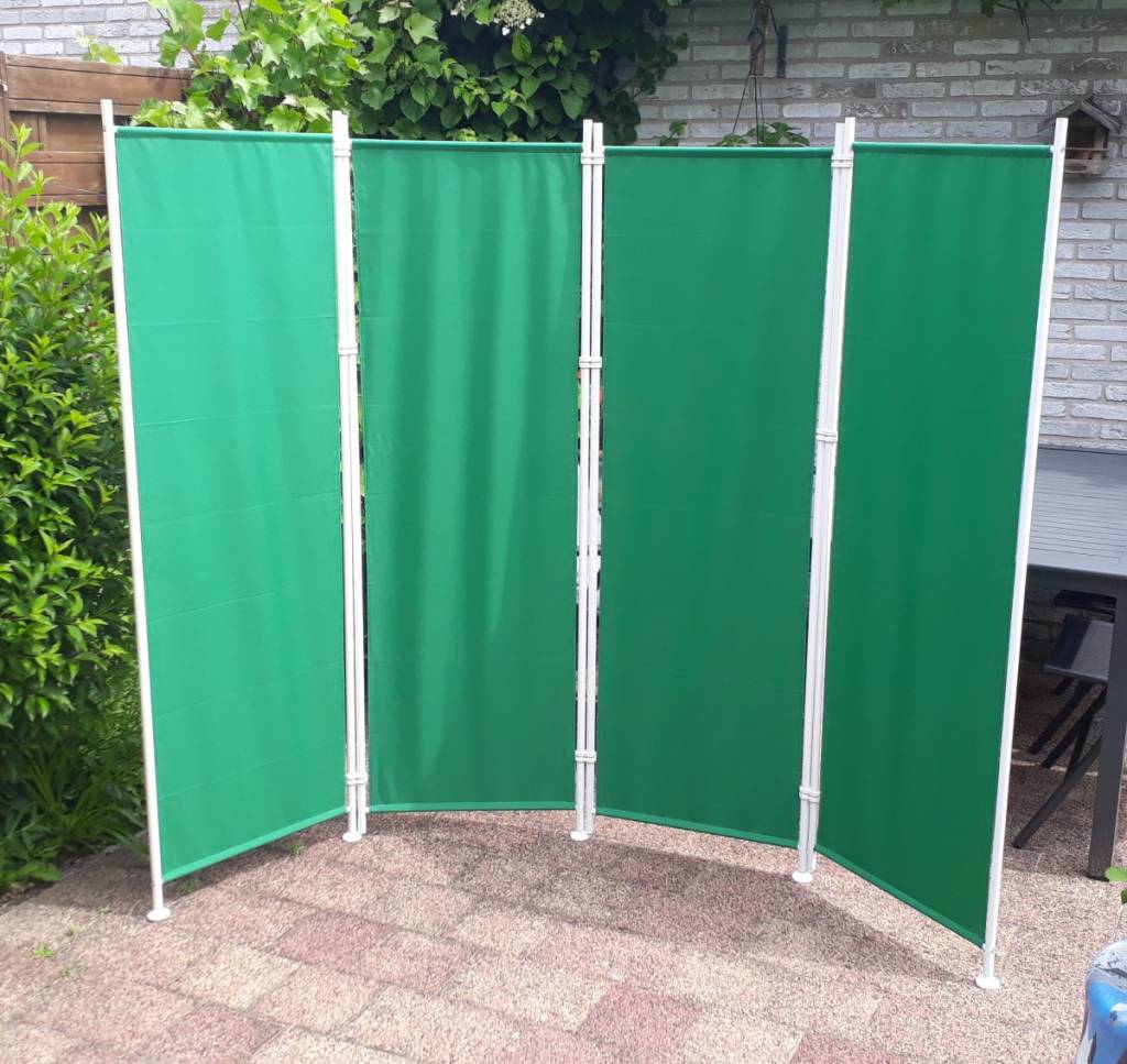 Kamerscherm 4 panelen Groen