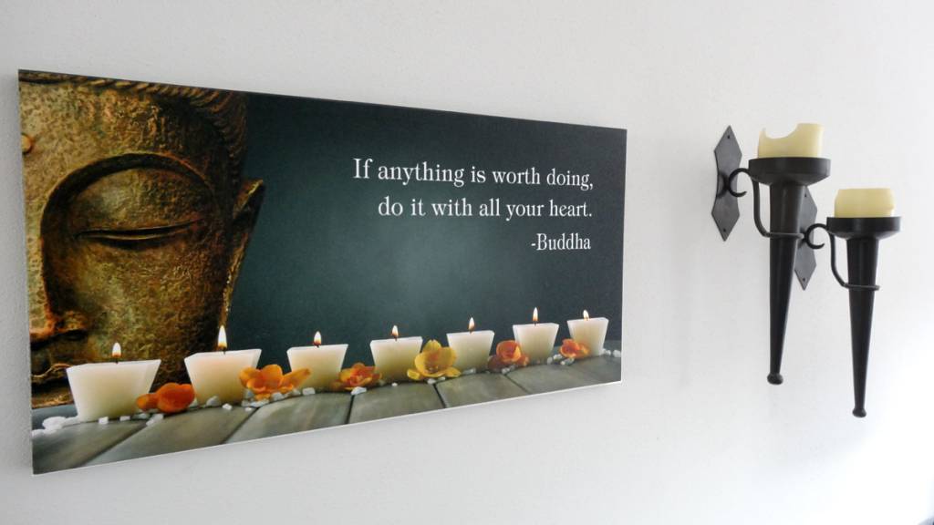 Schilderij Buddha Led - With all your Heart