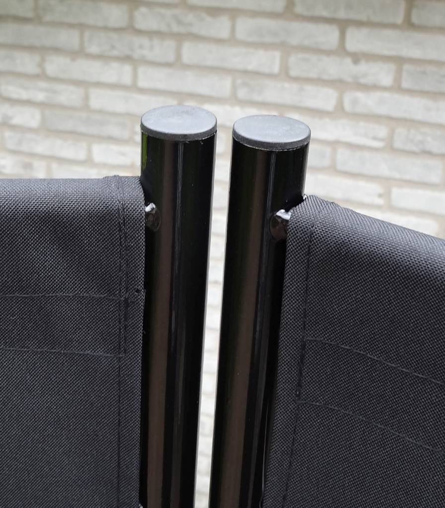 Breed Kamerscherm Zwart 2 meter hoog