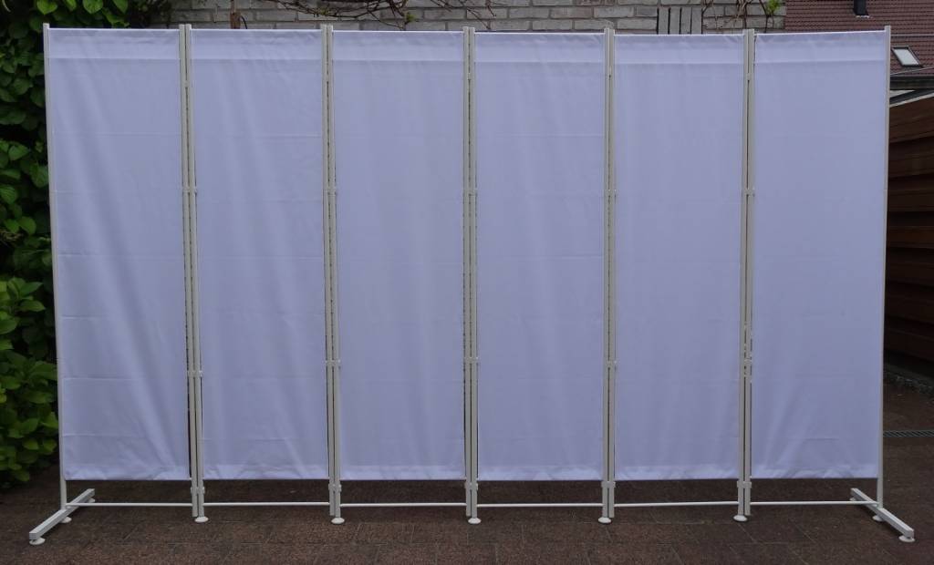 Breed Kamerscherm Wit 2 meter hoog