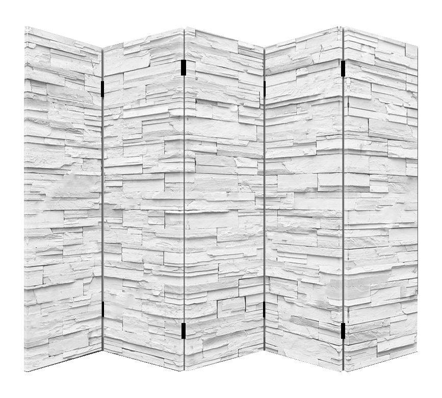 Kamerscherm Vouwscherm Stenen Muur Wit