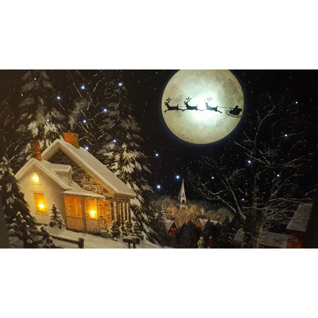 Kerst Schilderij met LED verlichting Canvasscherm.nl