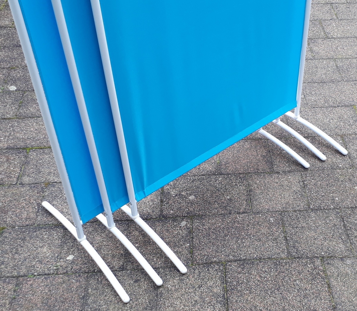 Kamerscherm Scheidingswand Blauw 3 Panelen