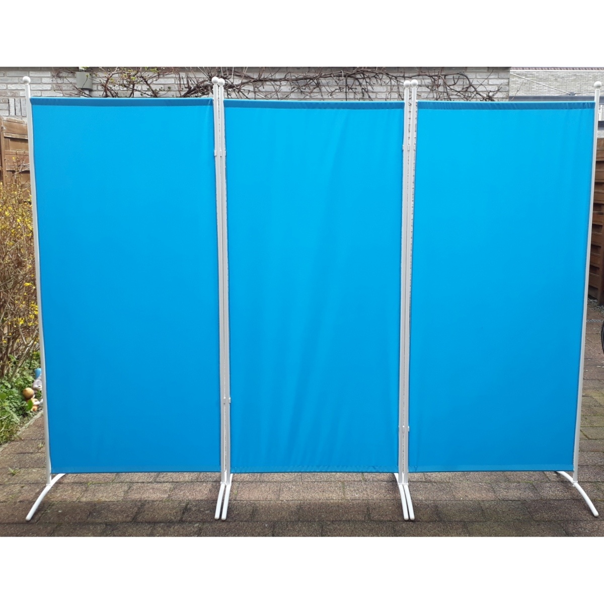 Kamerscherm Scheidingswand Blauw 3 Panelen