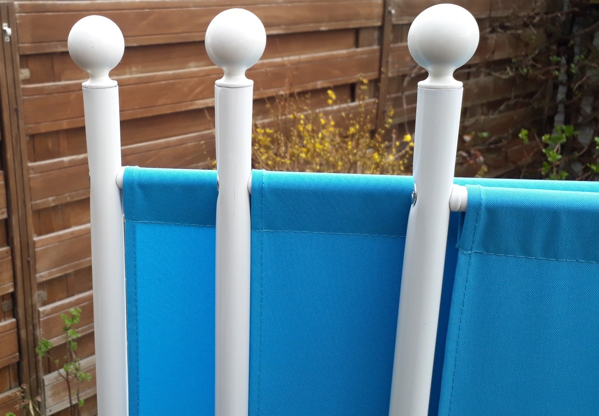 Kamerscherm Scheidingswand Blauw 3 Panelen