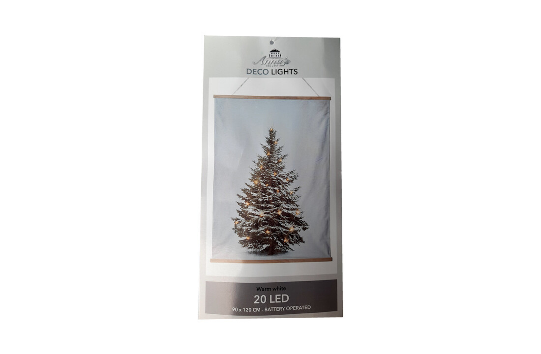 Kerstboom op Doek 90X120 met 20 LED