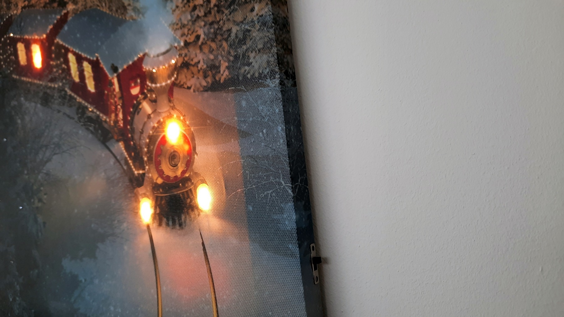 Kerst Canvas LED Verlichte Trein