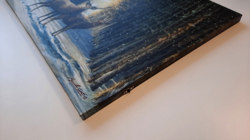Canvas LED Schilderij Herten in Bos