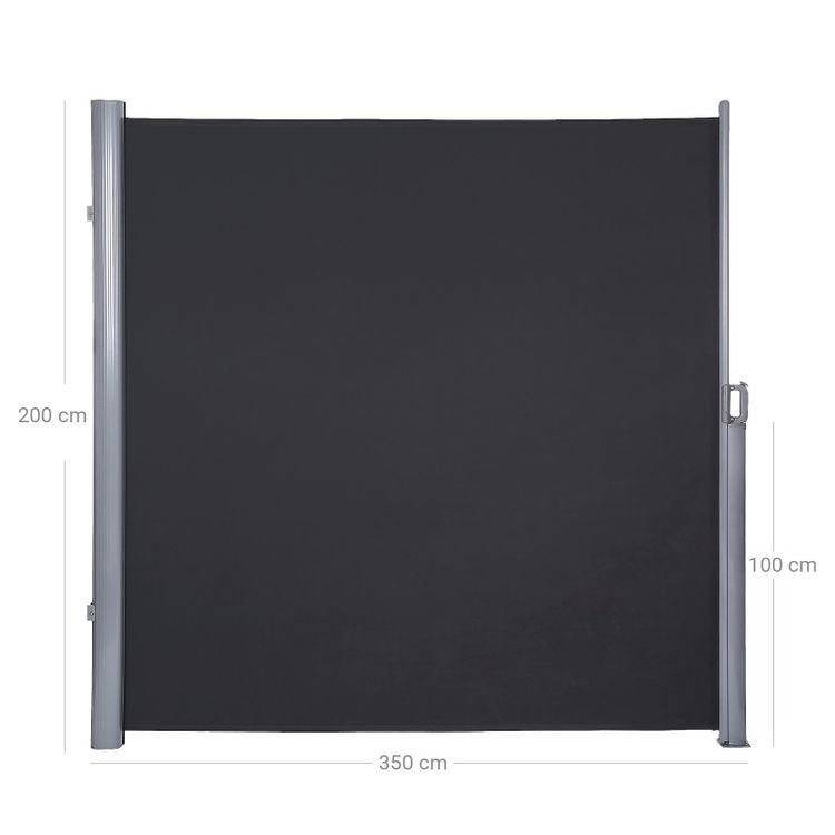 Uittrekbaar Windscherm Aluminium 200 x 350