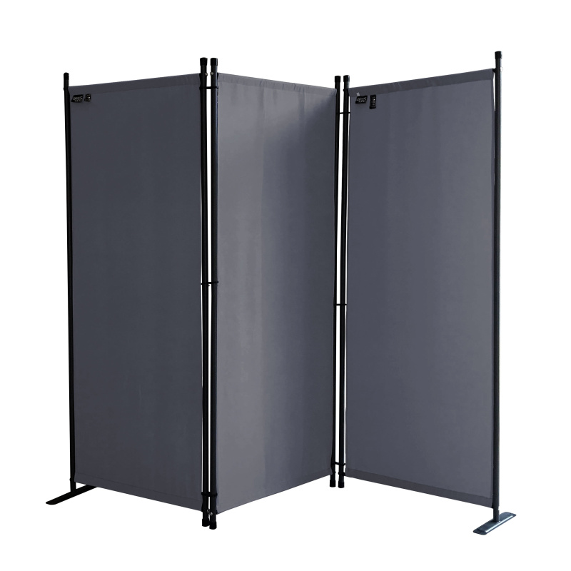 Kamerscherm Tuinscherm Grijs 3 panelen