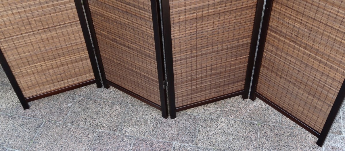 Kamerscherm Walnut 4 panelen
