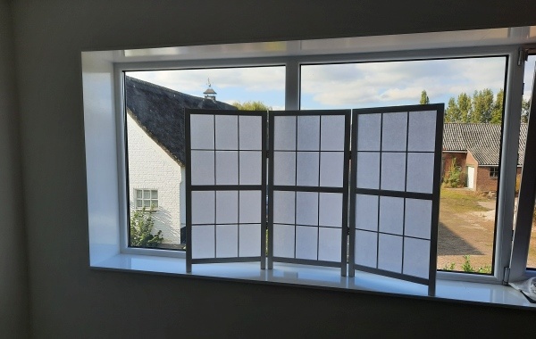 Japans Kamerscherm Laag Model Wit