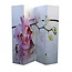 Canvasscherm Kamerscherm Orchidee Wit 4 Panelen
