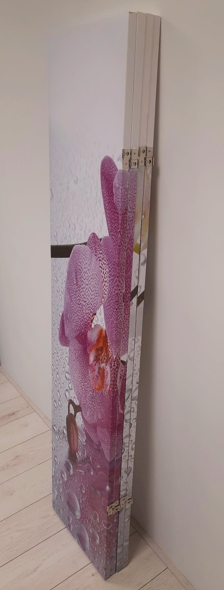 Kamerscherm Orchidee Wit 4 Panelen