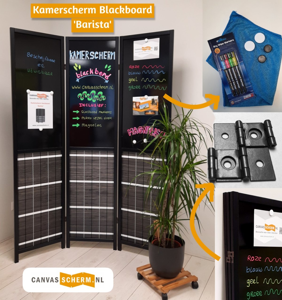 Kamerscherm Blackboard Barista