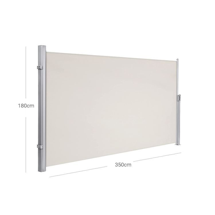 Uittrekbaar Windscherm Aluminium 180 x 350 Beige