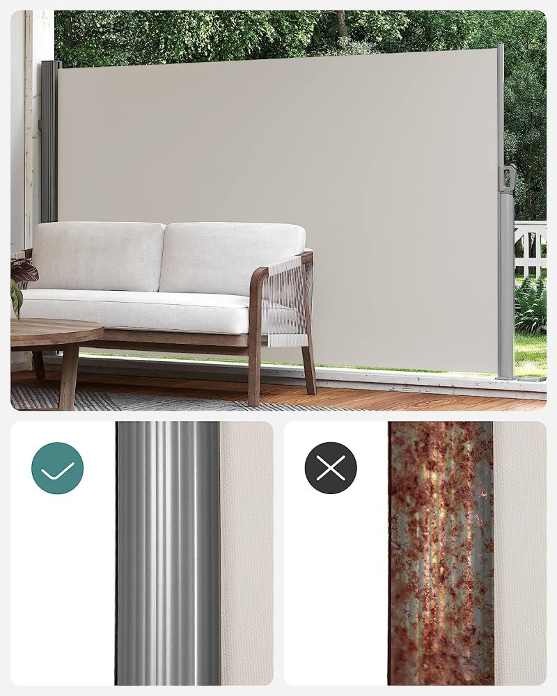Uittrekbaar Windscherm Aluminium 200 x 350 Beige