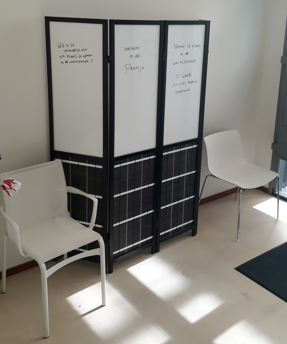 Kamerscherm Whiteboard NOM 3 panelen