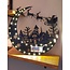 Wanddeco Metaal Kerst Arreslee met LED