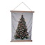 Kerstboom op Doek 52x70 LED Roze Deco