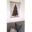 Kerstboom op Doek 52x70 LED Roze Deco