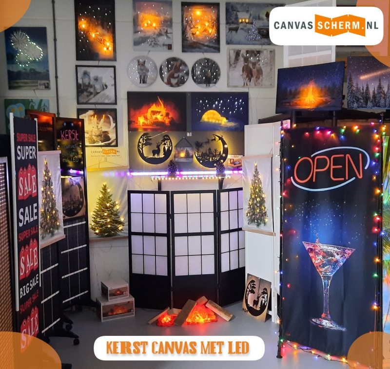 Canvas met LED verlichting