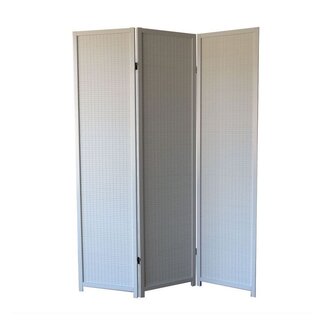 Canvasscherm Kamerscherm Wit Hout 3 panelen