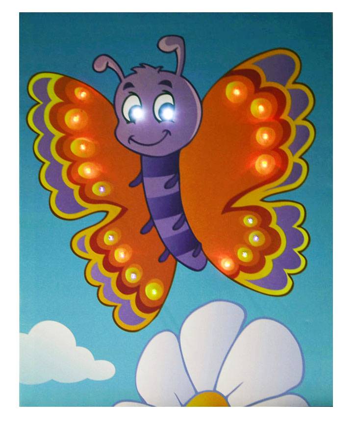 Schilderij Vlinder met Led Verlichting