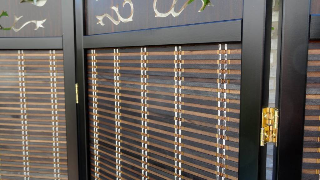 Kamerscherm Bruin 4 panelen
