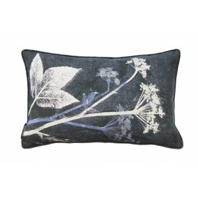 Pernille Folcarelli Ground elder blue cushion