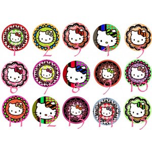 Mix Glascabochon hanger hello kitty vanaf 14mm - Copy