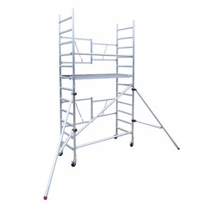 Euroscaffold Kamersteiger 90x190x4,7m werkhoogte incl. stabilisator en verstelbare rolsteiger wielen Kamersteiger 90x190x4,7m werkhoogte incl. stabilisator en verstelbare rolsteiger wielen