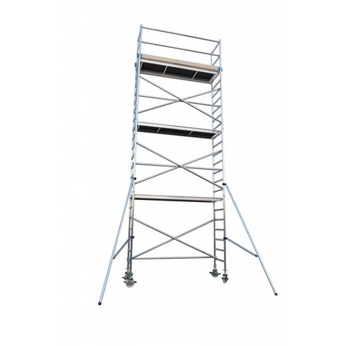 Steigeraanhanger + Euro rolsteiger 135x250x12,2m werkhoogte Euroscaffold Steigeraanhanger + Euro rolsteiger 135x250x12,2m werkhoogte