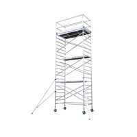 Euroscaffold Aanhanger + Rolsteiger Compleet 135 x 190 x 8,2m werkhoogte incl. dubbele voorloopleuning