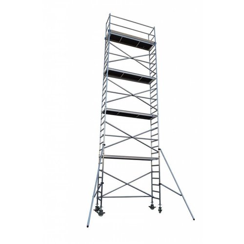 Euroscaffold Steigeraanhanger + Euro Rolsteiger Compleet 135 x 305 x 10,2 meter werkhoogte
