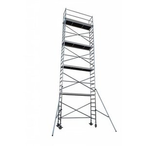 Euroscaffold Rolsteiger Euro 75x250 10,2m werkhoogte carbon vloer Rolsteiger Euro 75x250 10,2m werkhoogte carbon vloer