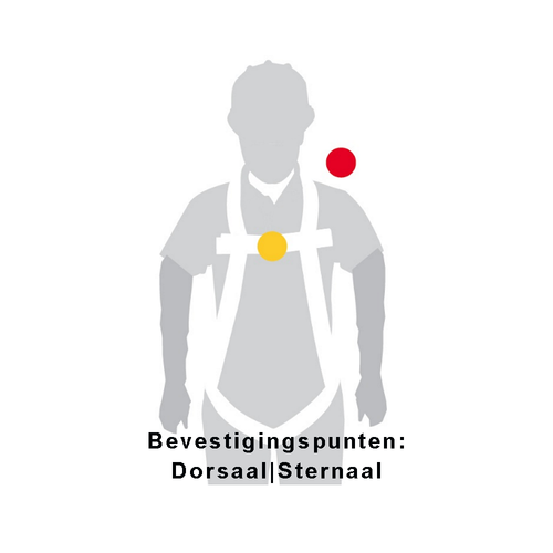 Standaard harnas steiger set met 2 haken Kratos Standaard harnas steiger set met 2 haken