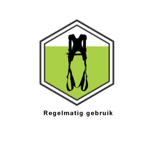 Standaard harnas steiger set met 2 haken Kratos Standaard harnas steiger set met 2 haken