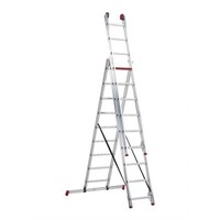 Altrex Altrex All Round driedelige ladder ongecoat 3x9 treden