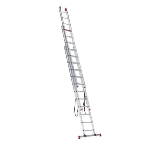 Altrex All Round driedelige ladder ongecoat 3x12 treden Altrex Altrex All Round driedelige ladder ongecoat 3x12 treden