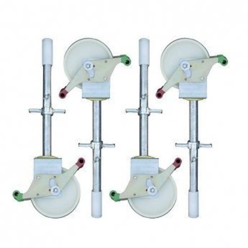 Euroscaffold Steigeraanhanger 250 + Rolsteiger Voorloopleuning Enkel 135 x 250 x 9,2 meter werkhoogte