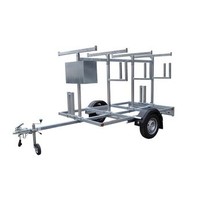 Euroscaffold Steigeraanhanger 250 + Rolsteiger Voorloopleuning Enkel 135 x 190 x 13,2 meter werkhoogte