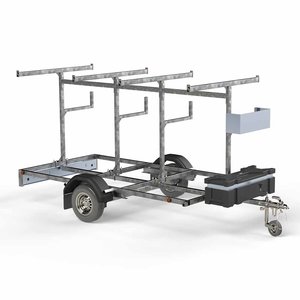 MAANDDEAL: Steigeraanhanger 3,05 meter (lengtematen tot 305 cm)