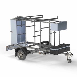 Euroscaffold MAANDDEAL: Steigeraanhanger 2,5 meter - Afsluitbaar