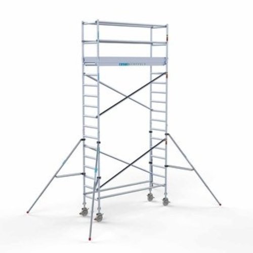 Steigeraanhanger + Rolsteiger Original 75 x 250 x 6,2 meter werkhoogte Euroscaffold Steigeraanhanger + Rolsteiger Original 75 x 250 x 6,2 meter werkhoogte