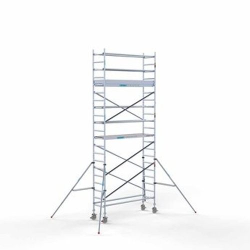 Steigeraanhanger + Rolsteiger Original 75 x 250 x 7,2 meter werkhoogte Euroscaffold Steigeraanhanger + Rolsteiger Original 75 x 250 x 7,2 meter werkhoogte