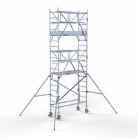 Euroscaffold Rolsteiger Compleet 75 x 190 x 6,2m incl. lichtgewicht platform + dubbele voorloopleuning