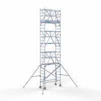 Euroscaffold Rolsteiger Compleet 75x190x8,2m incl. lichtgewicht platform + dubbele voorloopleuning